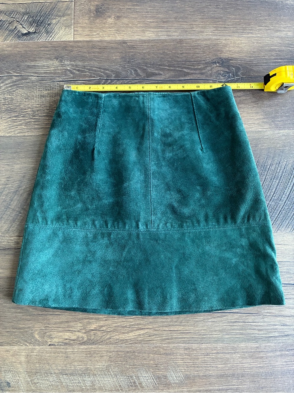 H&M Green Suede Leather Mini Skirt